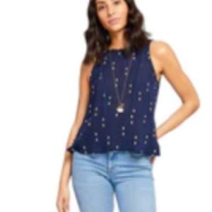 Embroidered sleeveless blouse (Barnett)